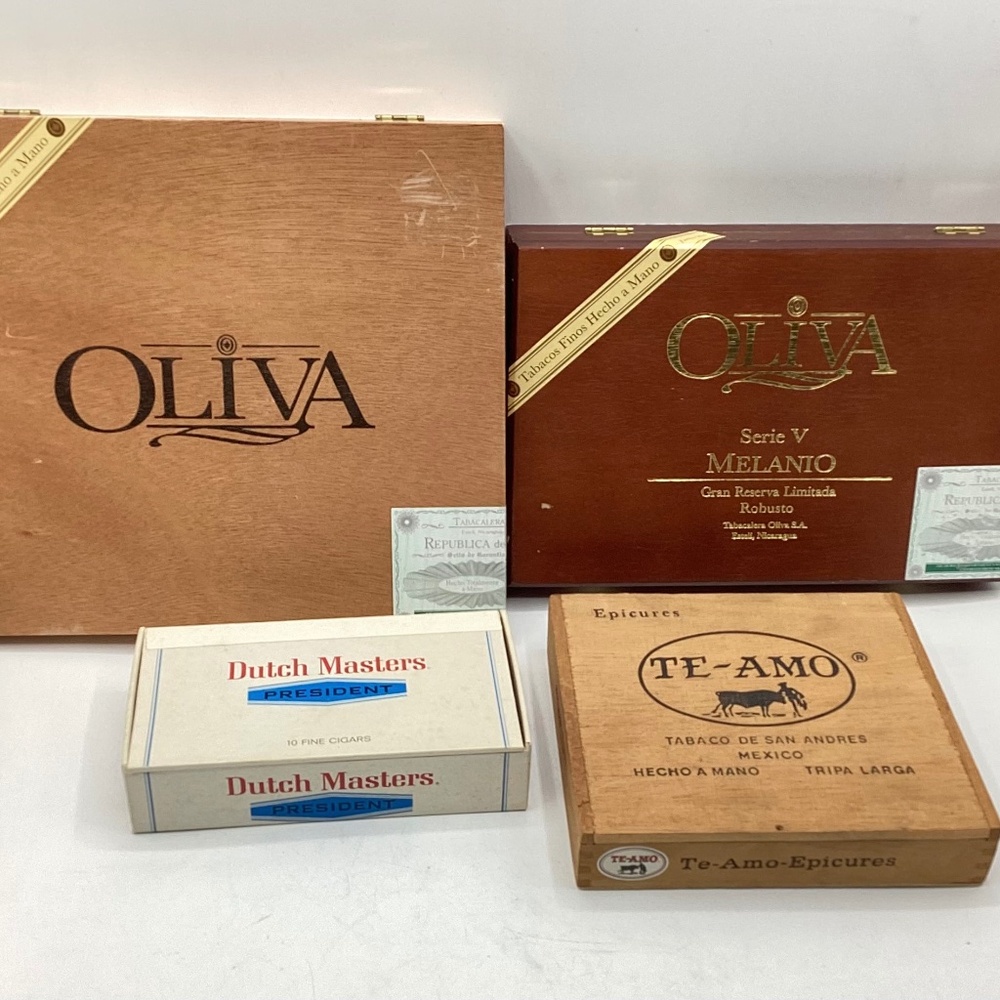 lot: 4 Cigar boxes